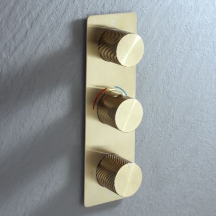 Unterputz-Thermostat für drei Verbraucher mit Umsteller | Farbe wählbar – Lune