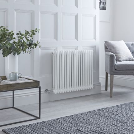 Elektrischer Gliederheizkörper (2 Säulen) Horizontal Weiß, Auswahl an Größen & WLAN-Thermostaten – Regent