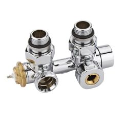 Mittelanschlussgarnitur, Eck-Ausführung, thermostatisch, mit Eurokonus für 12mm Kupferrohr