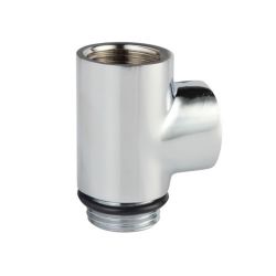 T-Stück für Mischbetrieb-Heizkörper in Chrom