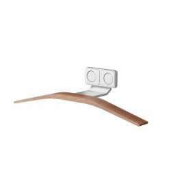 Kleiderhaken Aluminium mit Teak Holz