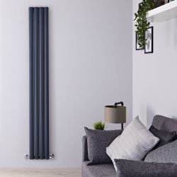 Aluminium Design Heizkörper Vertikal Anthrazit 1800mm x 230mm 925W (doppellagig) - Revive Air