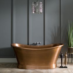 Traditionelle Kupfer Badewanne (freistehend) - in antikem Kupfer - Hudson Reed Sienna