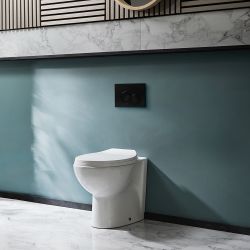 Ovale Stand Toilette inkl. Sitz mit Absenkautomatik exkl. Spülkasten - Select