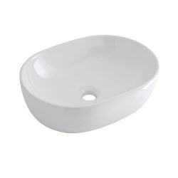 Aufsatzwaschbecken, oval, 575mm x 360mm - mit Unterputz-Einhebelmischer - Otterton