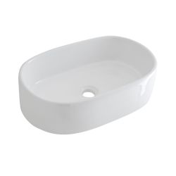 Aufsatzwaschbecken, oval, 480mm x 350mm - mit Unterputz-Einhebelmischer - Otterton