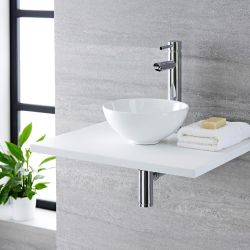 Aufsatzwaschbecken, rund – 280mm, ohne Hahnloch - Ashbury