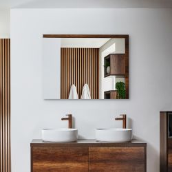 Wandspiegel 1000mm x 750mm | dunkle Eiche - Hoxton