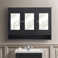 Hudson Reed Thornton - Traditioneller Spiegelschrank - 1050mm x 750mm - Auswahl an Oberflächen und Griffen