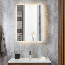 Moderner Wandspiegel mit LED- Beleuchtung 600mm x 800mm - Dawson