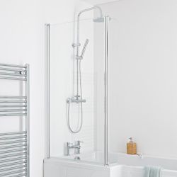Badewannenaufsatz mit Seitenpaneel Chrom – Portland