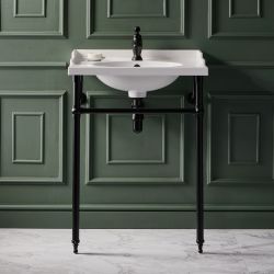 Traditionelles Waschbecken mit Metallgestell 630mm - Farbe wählbar – Elizabeth