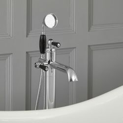 Elizabeth Traditionelle Freistehende Einloch Badewannenarmatur mit Brause - Wählbares Finish