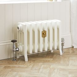 Gusseisen-Heizkörper – Höhe 357mm, Breite auswählbar – Porzellanweiß – Isabel