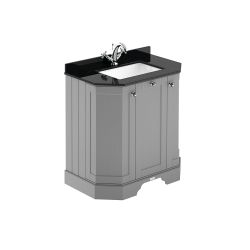 Waschtischunterschrank mit schwarzer Marmorplatte 770mm | Waschbecken und Farbe wählbar - Old London