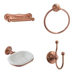 Retro Zubehör-Set 4-tlg. - satiniertes Kupfer – Elizabeth
