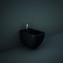 Modernes Hänge-Bidet, eckig – Matt Schwarz – RAK Feeling x Hudson Reed