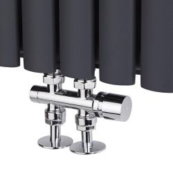 Hudson Reed - Chrom Hahnblockventil gerade mit auswählbaren Adaptern
