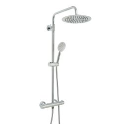 Duschsäule mit Thermostat inkl. Handbrause und Duschkopf – Farbe wählbar