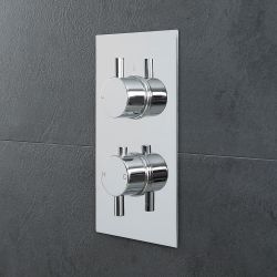 Unterputz-Armatur mit Thermostat und Funktionswechsler – Chrom – Como