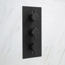 Nox - Schwarzes 2-Wege Thermostat-Duschventil