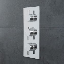 Unterputz-Thermostat für 2 Verbraucher - Chrom - Como