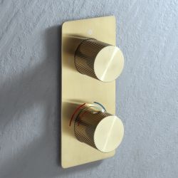 Unterputz-Thermostat für zwei Verbraucher mit Umsteller | Farbe wählbar – Lune