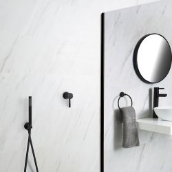 Einhebel-Duscharmatur Unterputz & Handbrauseset - Schwarz - Nox