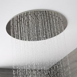 Runder Unterputz-Duschkopf zur Deckenmontage, 400mm – Chrom – Como