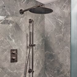 Unterputz-Thermostat für zwei Verbraucher mit Umsteller inkl. Duschkopf & Brausestangenset | Farbe wählbar – Otto