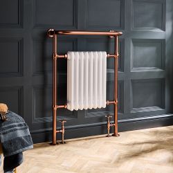 Nostalgie Handtuchheizkörper 963mm x 673mm | satiniertes Kupfer – Elizabeth
