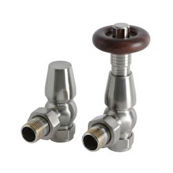 Traditionelle Winkelventile Thermostatisch im Paar - gebürstetes Nickel - Regent