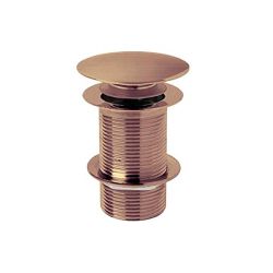 Ablauf mit Push-Up-Stöpsel ohne Überlauf - gebürstetes Kupfer