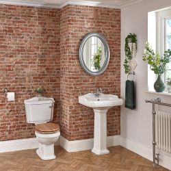 Traditionelle Toilette mit Standwaschbecken - Regent