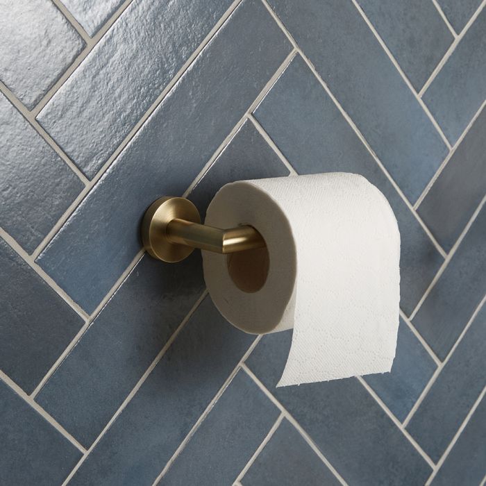 Toilettenpapierhalter – gebürstetes Gold – Clarus