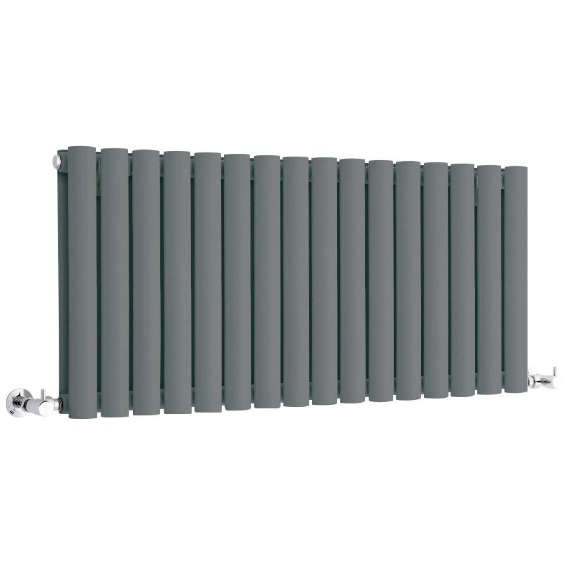 Design Heizkörper Doppellagig Horizontal Anthrazit 400mm x 1000mm 1052W - Revive