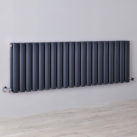 Design Heizkörper Doppellagig Horizontal Anthrazit 400mm x 1180mm 1238W - Revive