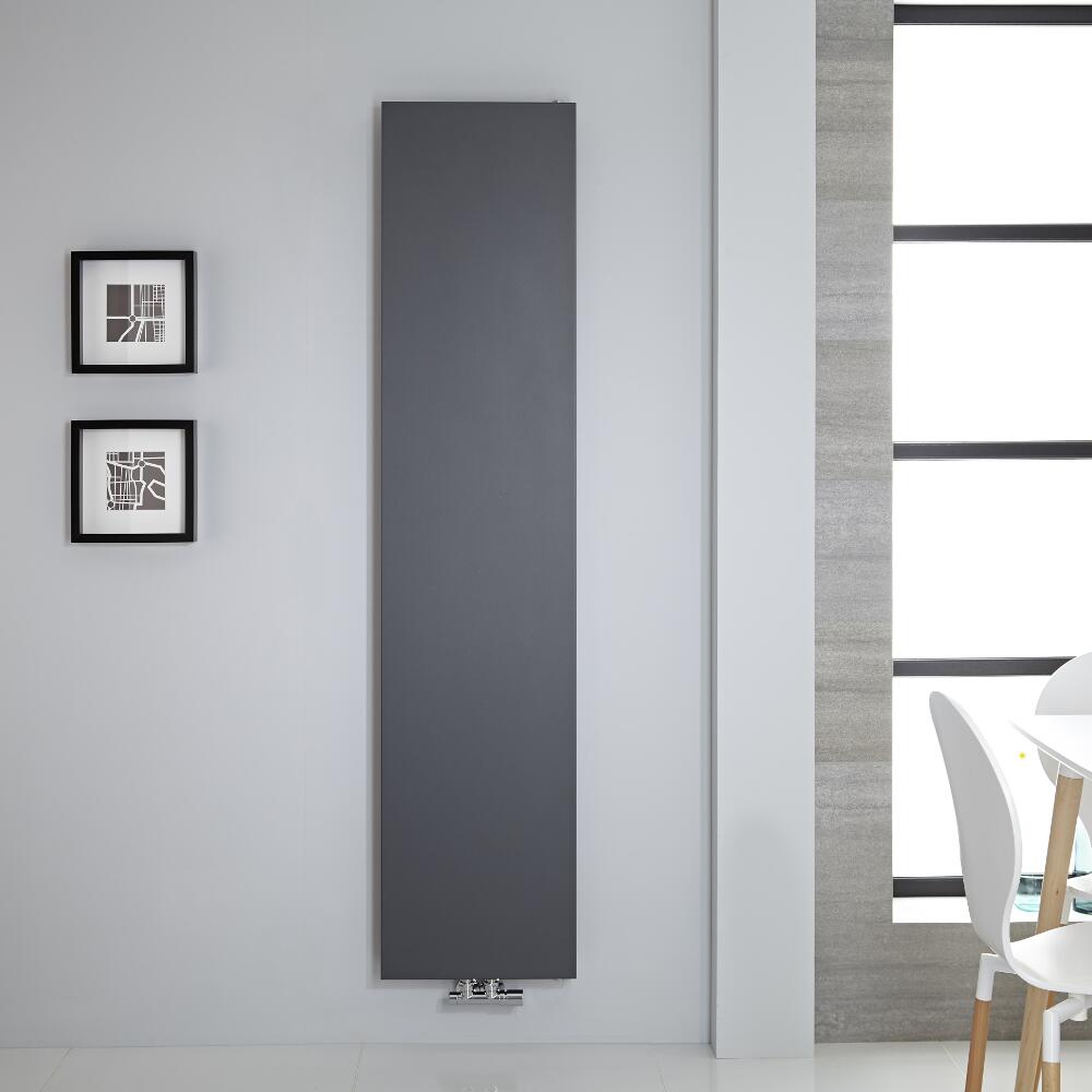 Design Flachheizkörper Vertikal Anthrazit 1800mm x 400mm 842W - Rubi