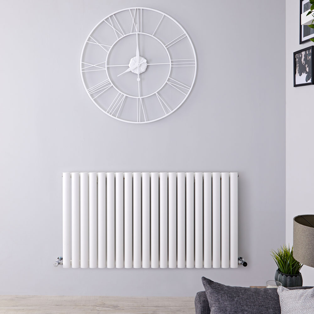 Design Heizkörper Horizontal Einlagig Weiß 635mm x 1180mm 1194W - Revive