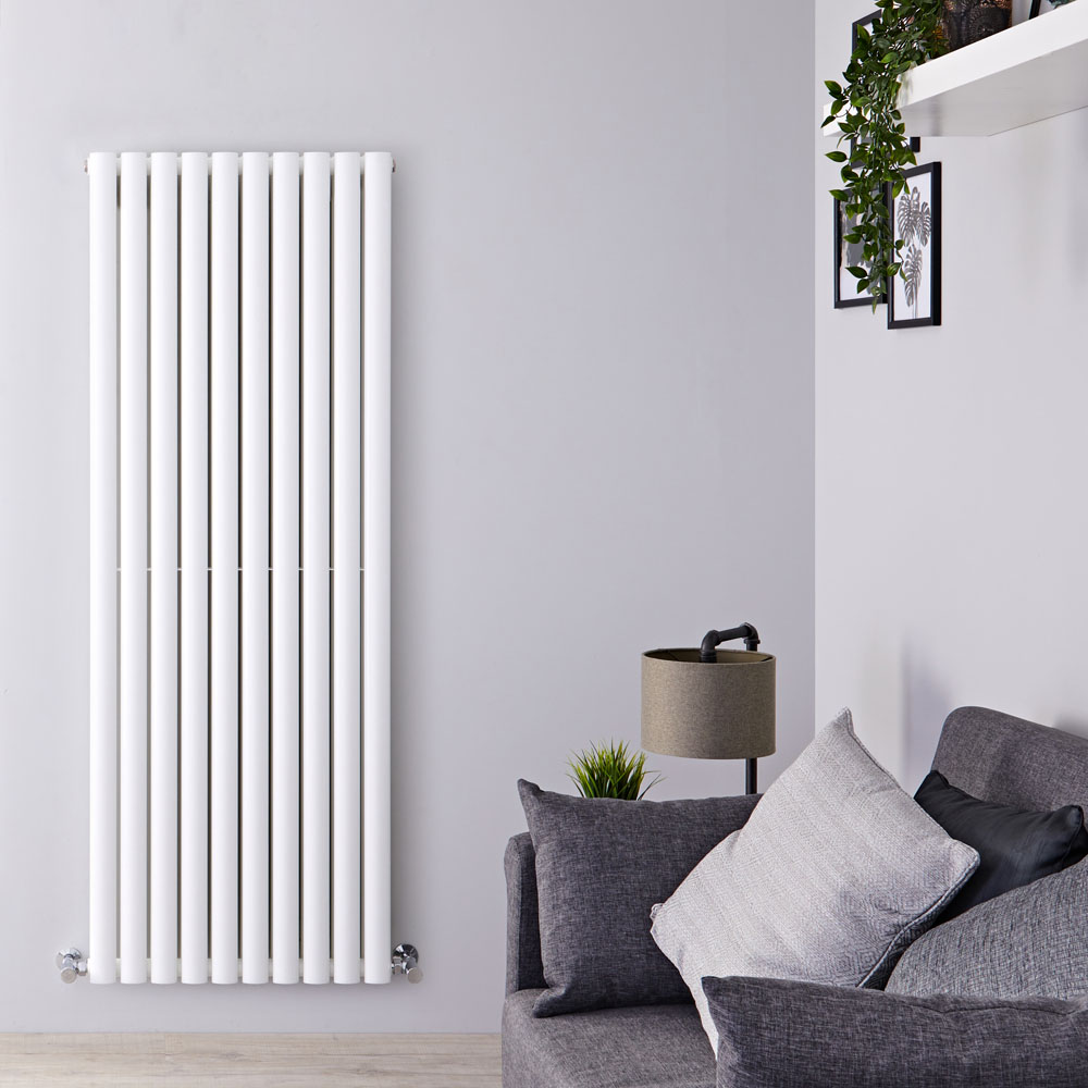 Design Heizkörper Vertikal Doppellagig Weiß 1600mm x 590mm 2047W - Revive