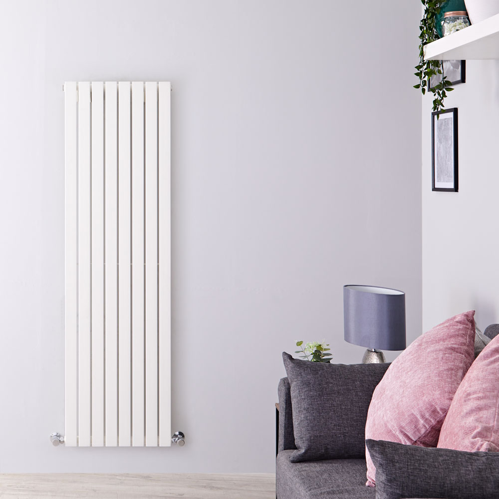 Design Heizkörper Vertikal Einlagig Weiß 1600mm x 472mm 1149W - Sloane