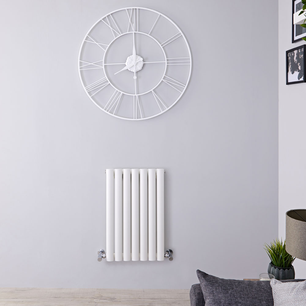 Design Heizkörper Horizontal Einlagig Weiß 635mm x 415mm 418W - Revive