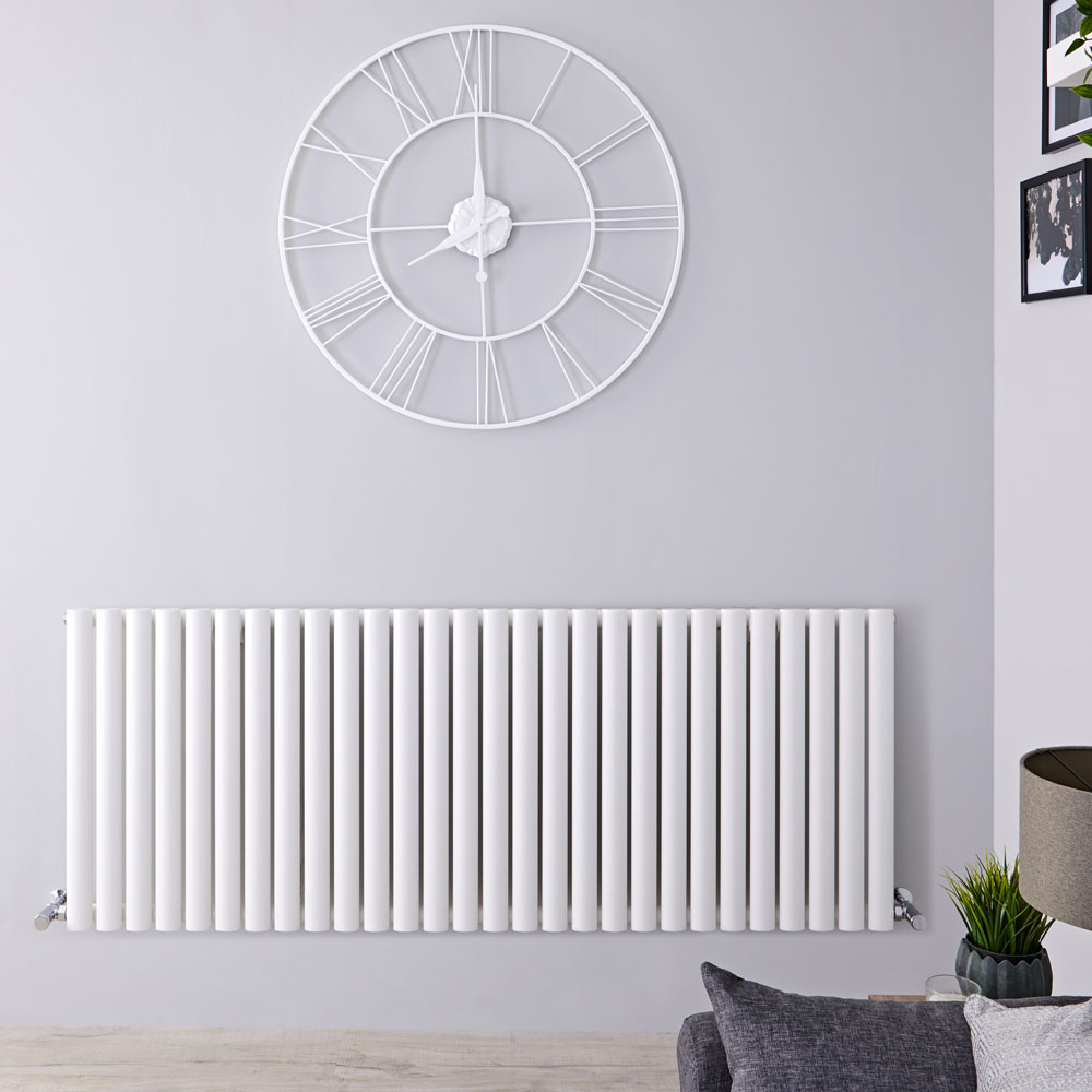 Design Heizkörper Horizontal Einlagig Weiß 635mm x 1647mm 1671W - Revive