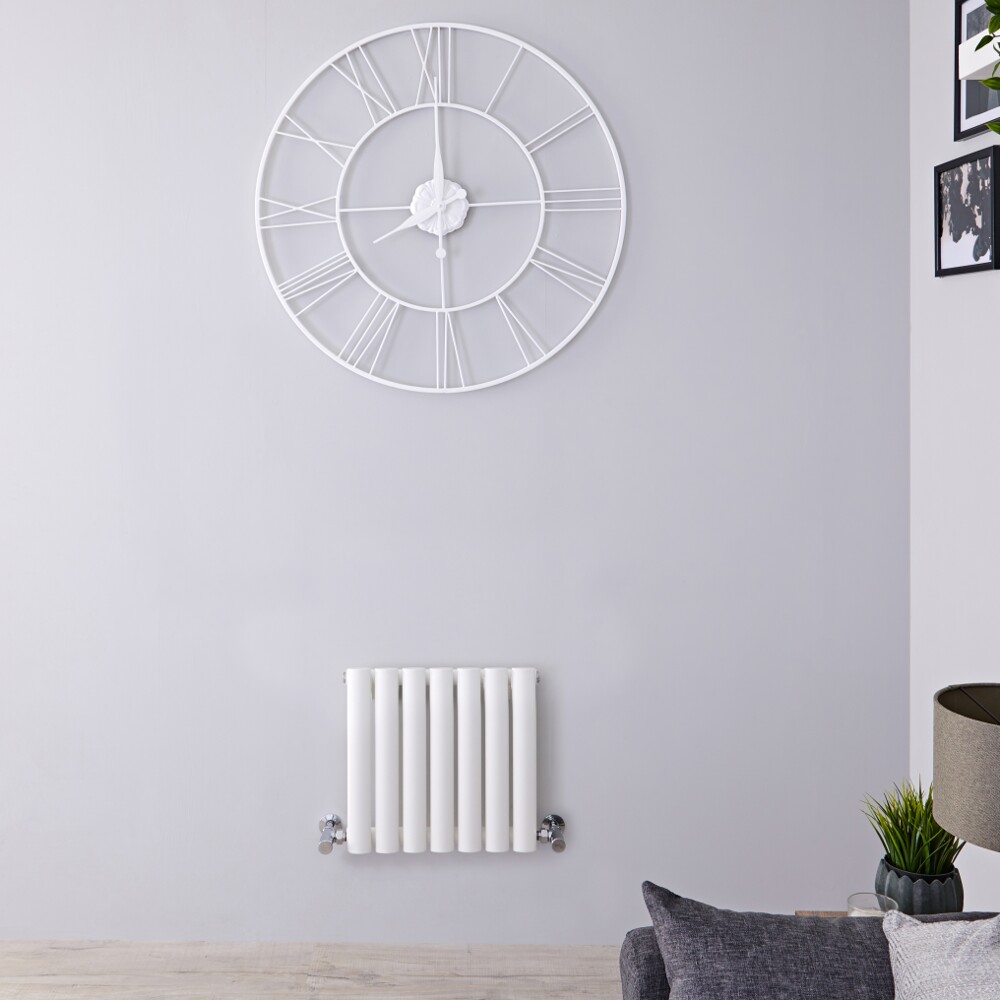 Design Heizkörper Horizontal Einlagig Weiß 400mm x 415mm 284W - Revive