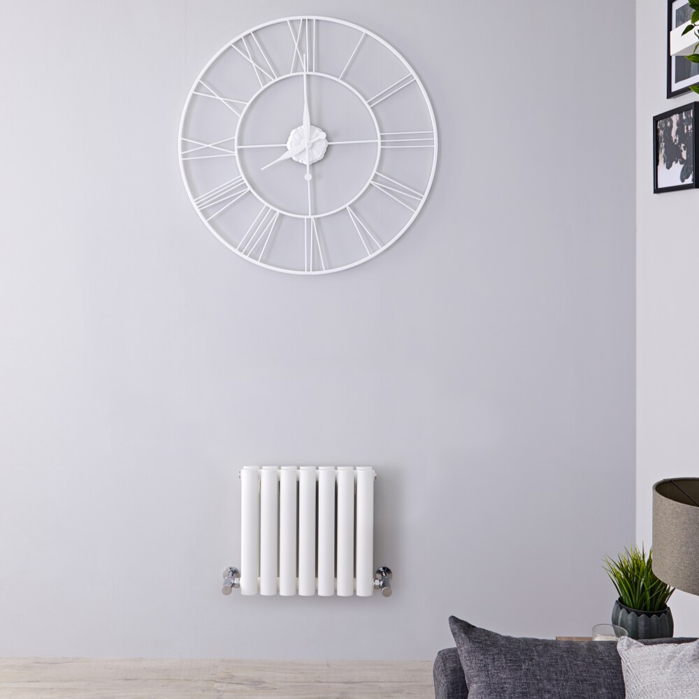Design Heizkörper Horizontal Doppellagig Weiß 400mm x 415mm 482W - Revive