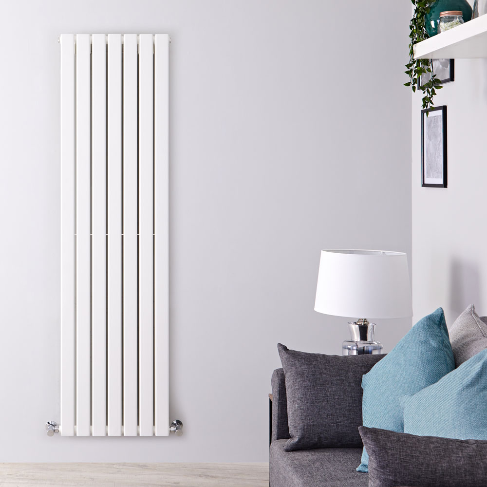 Design Heizkörper Vertikal Doppellagig Weiß 1600mm x 490mm 1543W - Delta
