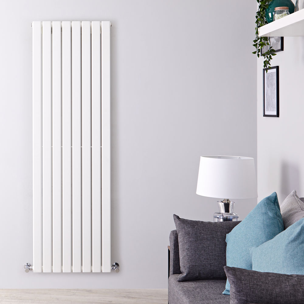 Design Heizkörper Vertikal Einlagig Weiß 1600mm x 560mm 1172W - Delta