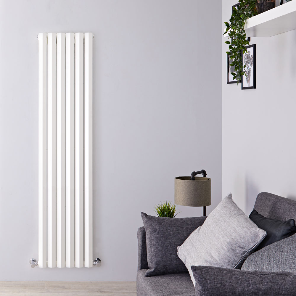 Design Heizkörper Vertikal Einlagig Weiß 1600mm x 420mm 946W - Vital