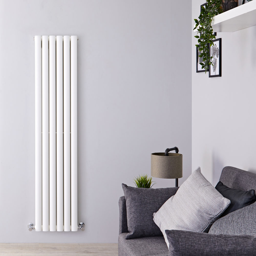 Design Heizkörper Vertikal Doppellagig Weiß 1500mm x 354mm 1150W - Revive