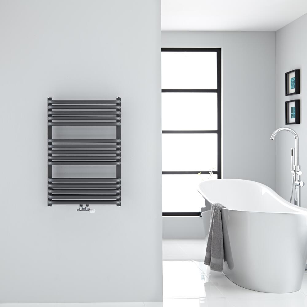 Handtuchheizkörper Vertikal Mittelanschluss Anthrazit 736mm x 500mm 752W - Arch